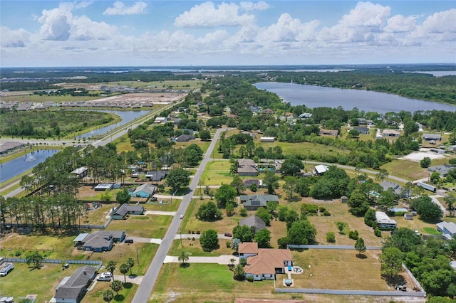 drone / aerial view of a nearby body of water