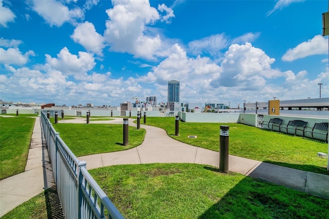 surrounding community with a view of city