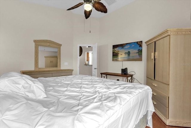 14617 Keelford Way, Orlando, FL 32824 - bedroom with ceiling fan and a towering ceiling