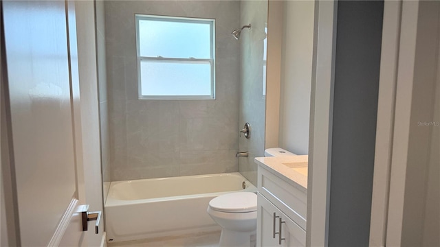 475 Marion Oaks Mnr, Ocala, FL 34473 - bathroom featuring toilet, vanity, and bathtub / shower combination