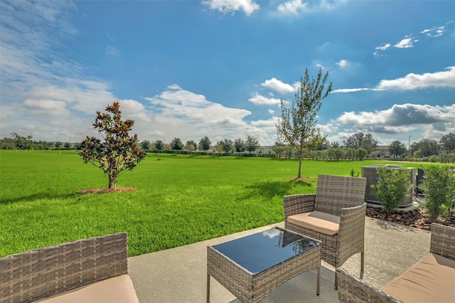 1615 Sanibel Dr, Davenport, FL 33896 - view of patio featuring central AC and a view of countryside