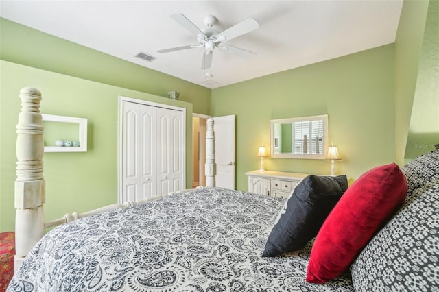 13524 Glynshel Dr, Winter Garden, FL 34787 - bedroom featuring a closet and ceiling fan