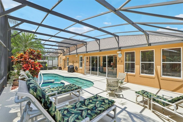 13524 Glynshel Dr, Winter Garden, FL 34787 - view of swimming pool with a patio and glass enclosure