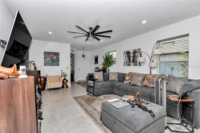 8413 SW 54th Loop, Ocala, FL 34481 - living room with ceiling fan and recessed lighting