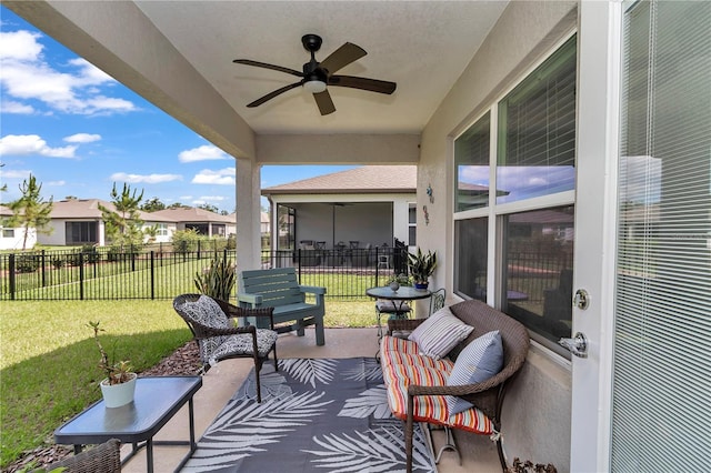 8413 SW 54th Loop, Ocala, FL 34481 - view of patio / terrace with ceiling fan