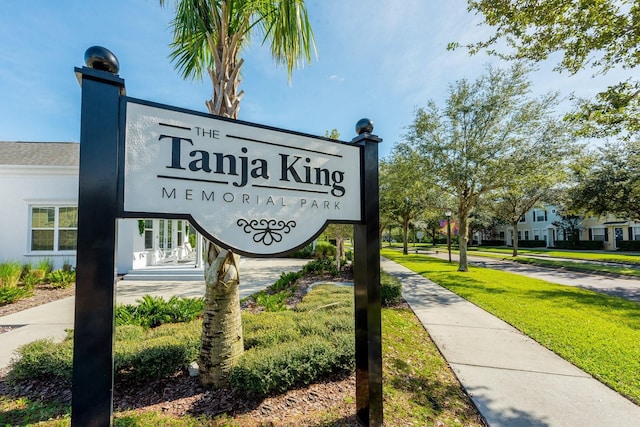 view of community sign