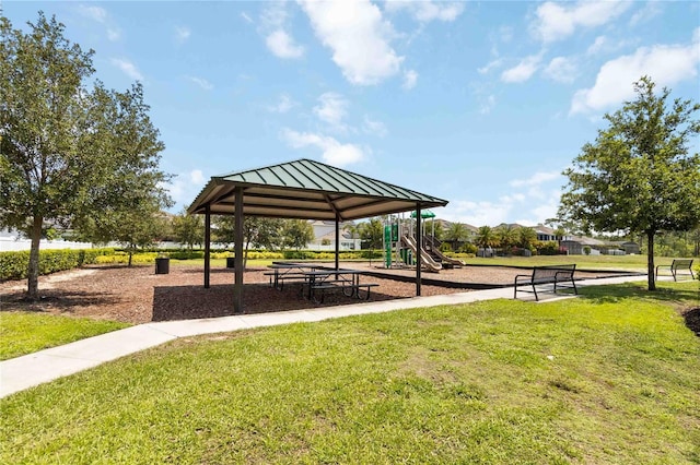 15408 Lebeau Loop, Winter Garden, FL 34787 - view of community with a gazebo and a lawn