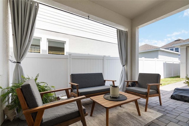 15408 Lebeau Loop, Winter Garden, FL 34787 - fenced backyard featuring a patio area and an outdoor living space