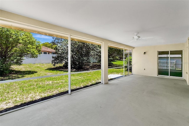 922 Hatteras Ave, Minneola, FL 34715 - unfurnished sunroom with a ceiling fan