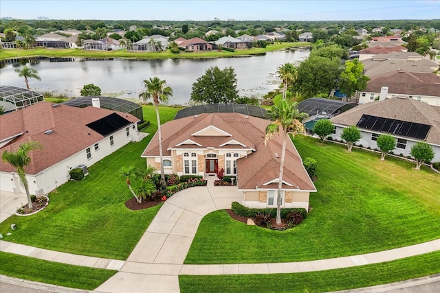 14174 Islamorada Dr, Orlando, FL 32837 - aerial perspective of suburban area featuring a large body of water