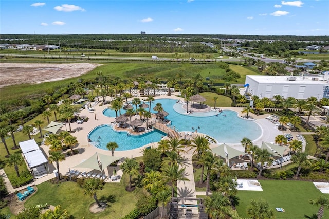 867 Bama Breeze Dr, Daytona Beach, FL 32124 - aerial view of a pool