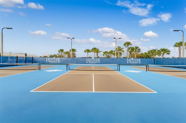 867 Bama Breeze Dr, Daytona Beach, FL 32124 - view of tennis court featuring community basketball court and fence