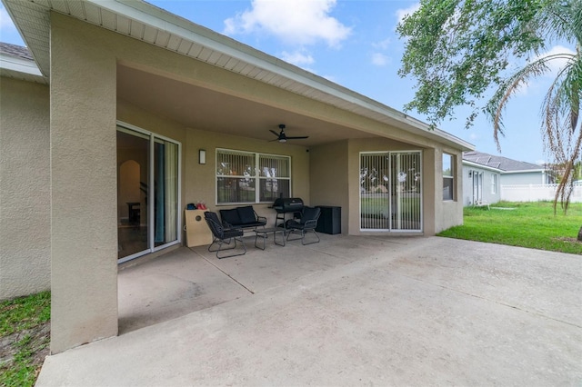 2956 White Cedar Cir, Kissimmee, FL 34741 - view of patio / terrace with ceiling fan