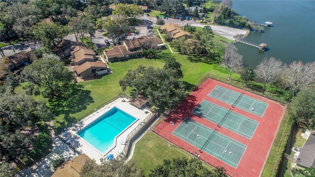 470 Oak Haven Dr Unit 470, Altamonte Springs, FL 32701 - drone / aerial view of a nearby body of water and a pool