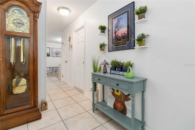 1804 W Shores Rd, Melbourne, FL 32935 - hall with light tile patterned flooring and baseboards