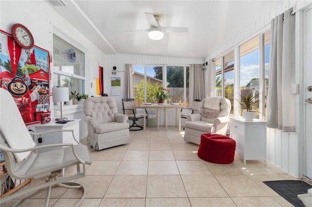 1804 W Shores Rd, Melbourne, FL 32935 - sunroom with tile patterned floors