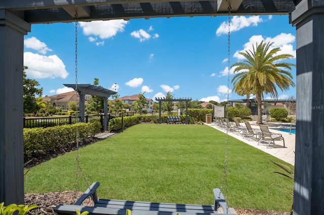 2532 Avolet Ct, Lakewood Ranch, FL 34211 - view of yard with a pergola and a patio area