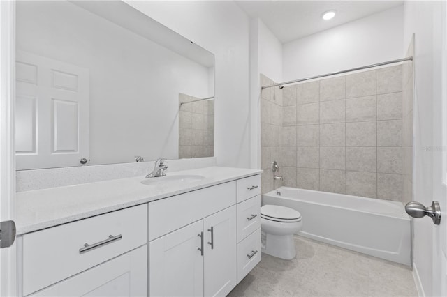 499 Silver Palm Dr, Haines City, FL 33844 - bathroom featuring vanity, shower / bathtub combination, and tile patterned floors