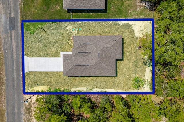 7104 N Maltese Dr, Citrus Springs, FL 34433 - view from above of property featuring property boundaries highlighted