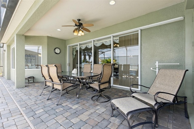 724 Duff Dr, Winter Garden, FL 34787 - view of patio with a ceiling fan and outdoor dining area