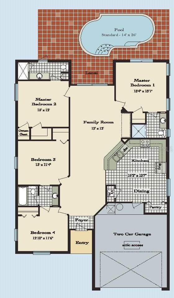 446 Summer Place Loop, Clermont, FL 34714 - floor plan / room layout