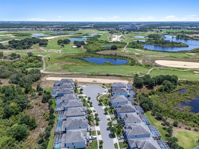 aerial view of a golf club and a large body of water