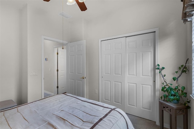 532 Casanova Ct, Kissimmee, FL 34759 - carpeted bedroom featuring a closet and a ceiling fan