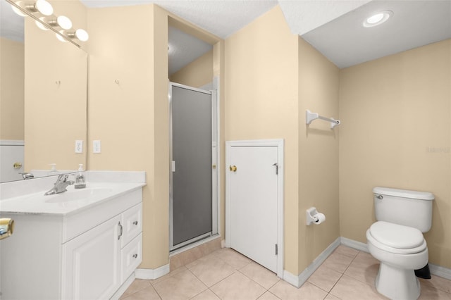 9141 Camden Gardens St, Orlando, FL 32827 - bathroom with vanity, a shower stall, and tile patterned floors