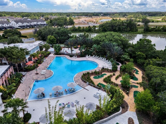 809 Benoi Dr, Davenport, FL 33896 - view of pool with a water view