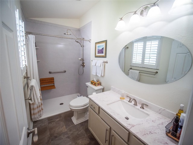 2167 Kerwood Loop, The Villages, FL 32162 - bathroom featuring tiled shower, vanity, and toilet