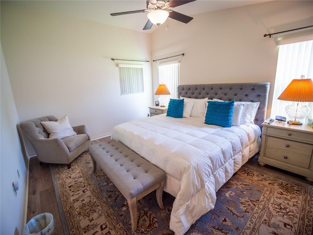 2167 Kerwood Loop, The Villages, FL 32162 - bedroom featuring wood finished floors, a ceiling fan, and baseboards
