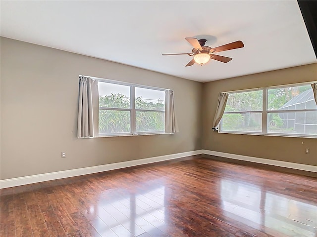 148 Tarrytown Trl, Longwood, FL 32750 - empty room featuring hardwood / wood-style floors, baseboards, and a ceiling fan