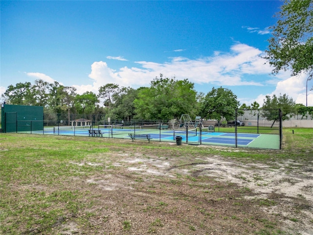 148 Tarrytown Trl, Longwood, FL 32750 - view of tennis court featuring fence