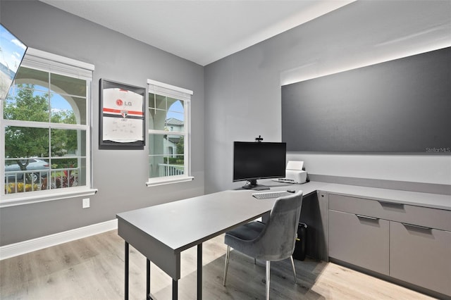9845 Emerald Berry Dr, Winter Garden, FL 34787 - office featuring light wood-type flooring and baseboards