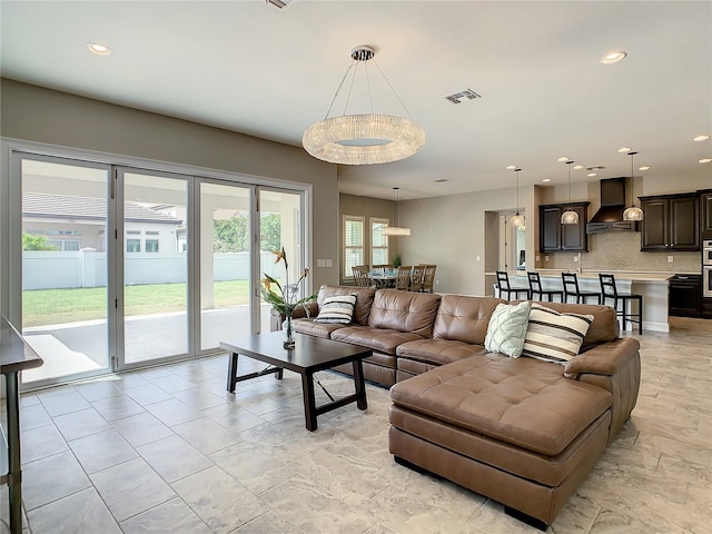8491 Pippen Dr, Orlando, FL 32836 - living area featuring recessed lighting