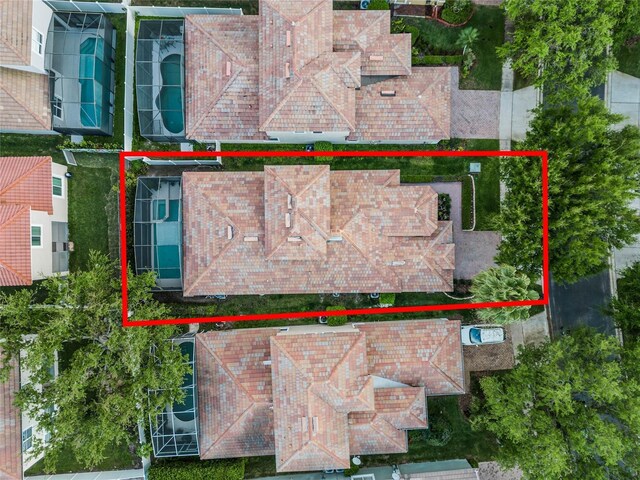 8333 Via Verona, Orlando, FL 32836 - aerial view of property and surrounding area with property boundaries highlighted