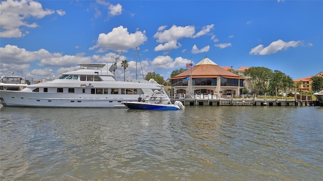 717 S Beach St Unit 205C, Daytona Beach, FL 32114 - dock featuring a gazebo and a water view