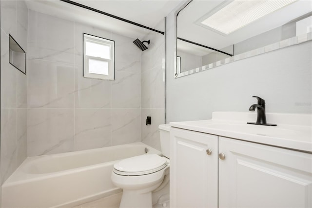 4651 Helena St NE, Saint Petersburg, FL 33703 - full bathroom with shower / bathtub combination, toilet, and vanity