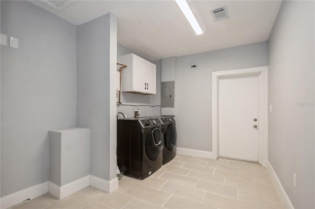 4651 Helena St NE, Saint Petersburg, FL 33703 - washroom featuring cabinet space, washing machine and dryer, electric panel, and baseboards