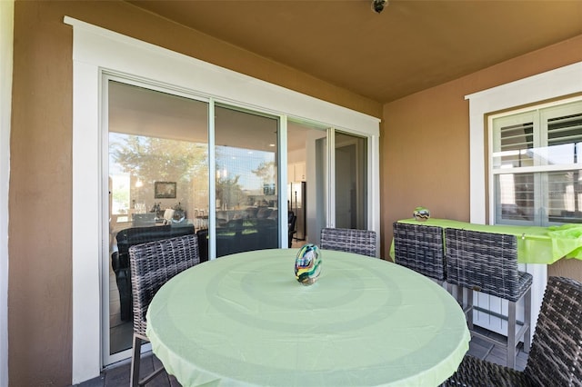 view of patio with outdoor dining space