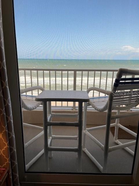 4453 S Atlantic Ave Unit 602, Ponce Inlet, FL 32127 - balcony with view of water and beach