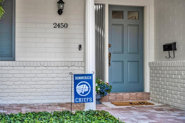 view of doorway to property