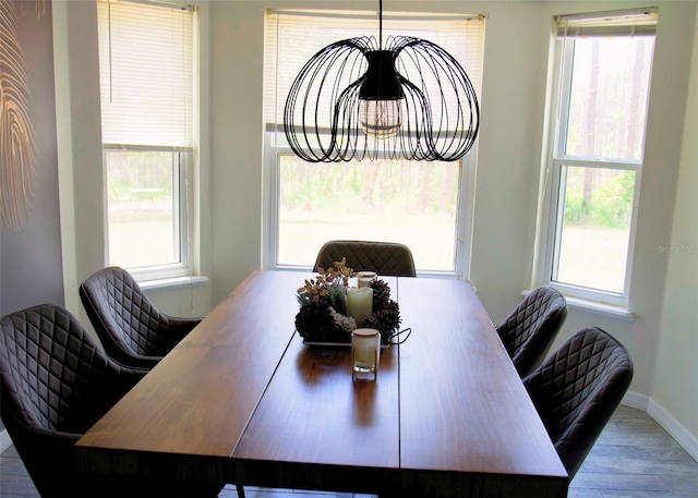 548 Glen Haven Dr, Deltona, FL 32738 - dining room featuring healthy amount of natural light, wood finished floors, and baseboards