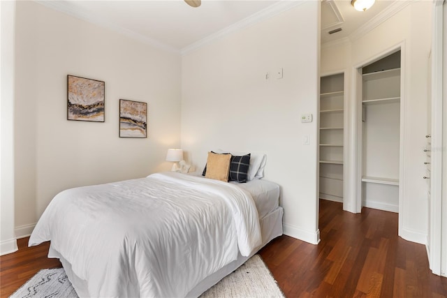 1010 Terrace Blvd, Orlando, FL 32803 - bedroom with wood finished floors, ornamental molding, and baseboards