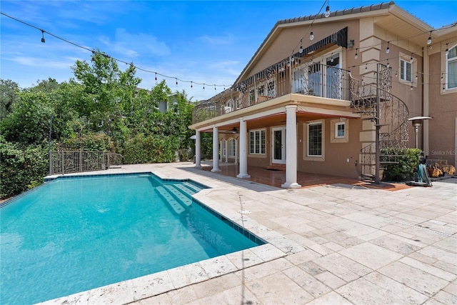 1010 Terrace Blvd, Orlando, FL 32803 - outdoor pool featuring a patio area and a ceiling fan