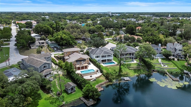 1010 Terrace Blvd, Orlando, FL 32803 - aerial view of residential area featuring a large body of water and a pool area