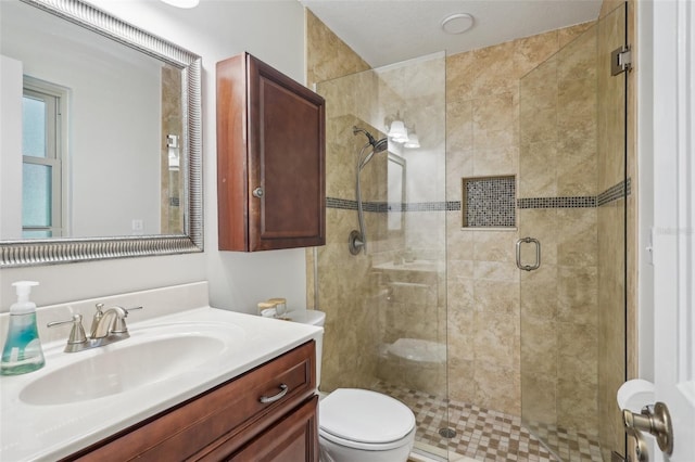 921 Torchwood Dr, Deland, FL 32724 - full bath with a stall shower, toilet, and vanity