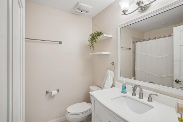 921 Torchwood Dr, Deland, FL 32724 - full bath with toilet, vanity, and curtained shower