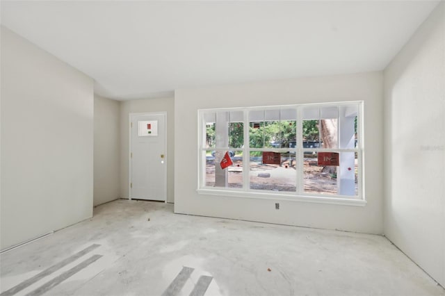 view of spare room