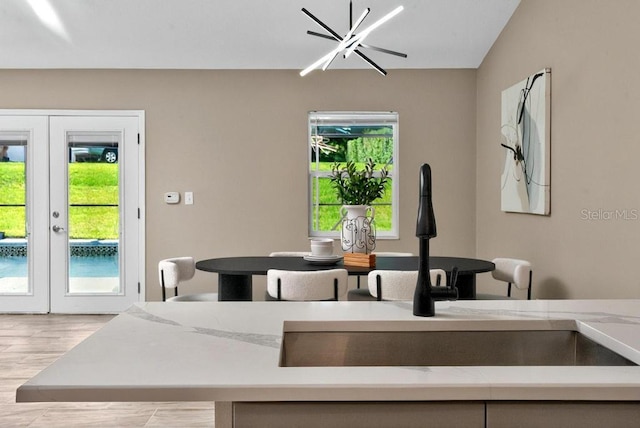 10545 Parkway Dr, Clermont, FL 34711 - dining space featuring french doors and wood finished floors